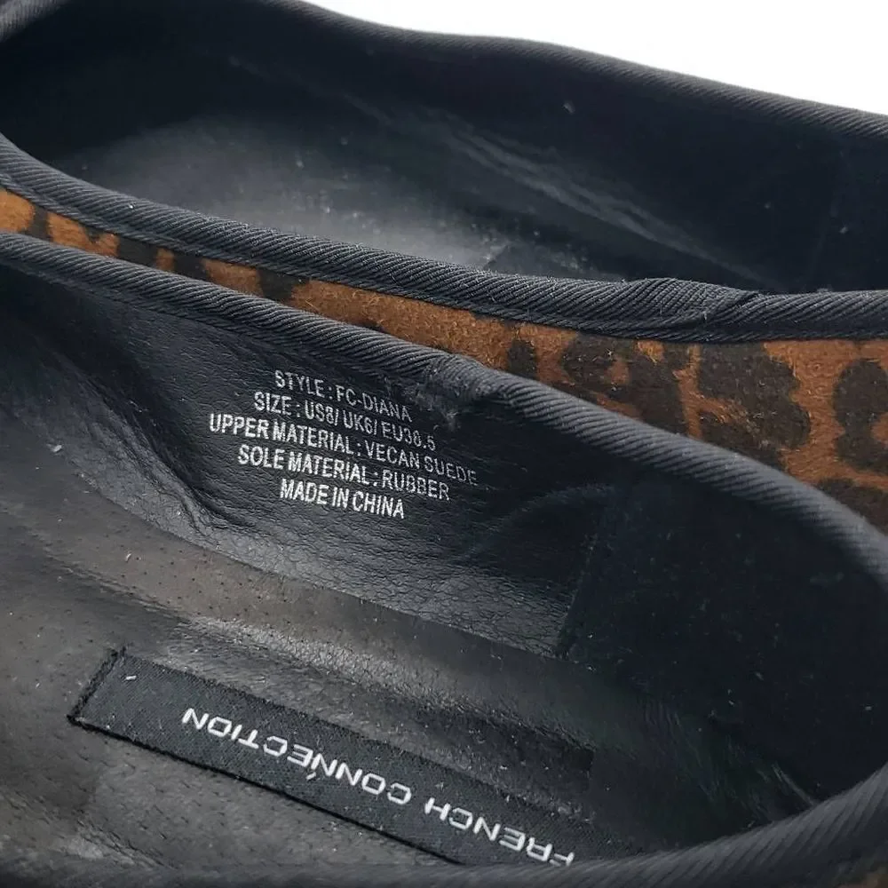 French Connection Size 8 Leopard Print Flats